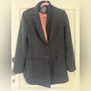 Anthropologie Filipa Textured Black & White Blazer Medium